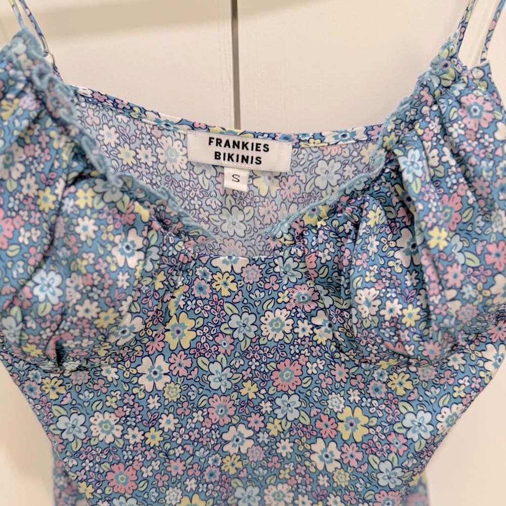 Frankie's Bikinis Floral Mini Dress - Blue and Pink